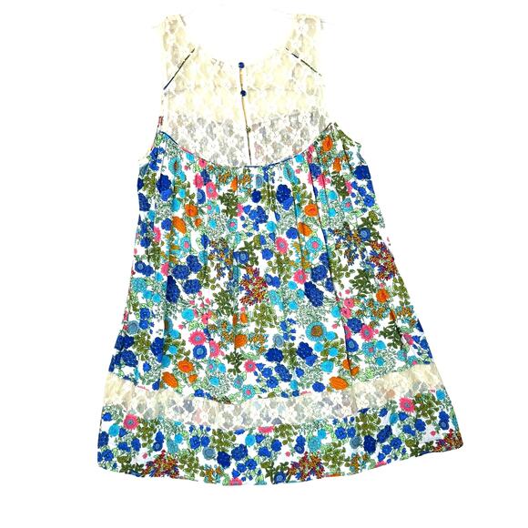 Umgee Babydoll Lace Women’s Sleeveless Floral Tunic Top Dress Size Small - Picture 5 of 6